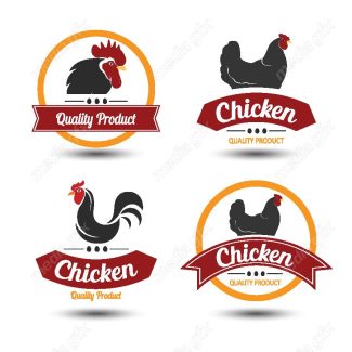 وکتور لوگو و لیبل مرغ و خروس MV002206