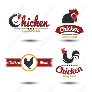 وکتور لوگو و لیبل مرغ و خروس MV002207