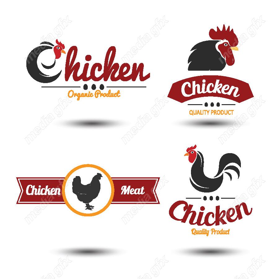 وکتور لوگو و لیبل مرغ و خروس MV002207