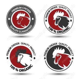 وکتور لوگو و لیبل مرغ و خروس MV002210
