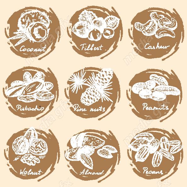 دانلود رایگان وکتور خطی آجیل و خشکبار MV002213