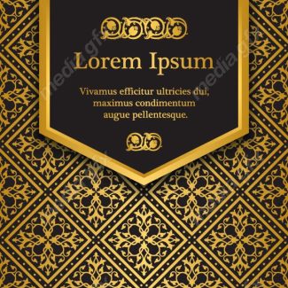 وکتور پس زمینه اسلیمی طلایی MV002234