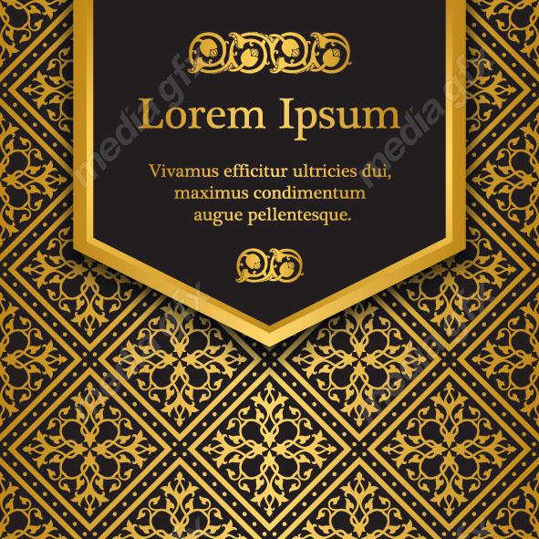 وکتور پس زمینه اسلیمی طلایی MV002234