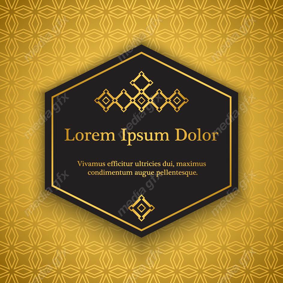 وکتور پس زمینه اسلیمی طلایی MV002235