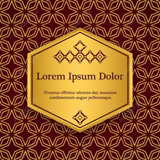 وکتور پس زمینه اسلیمی طلایی MV002237