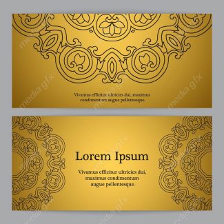 وکتور پس زمینه اسلیمی طلایی MV002238