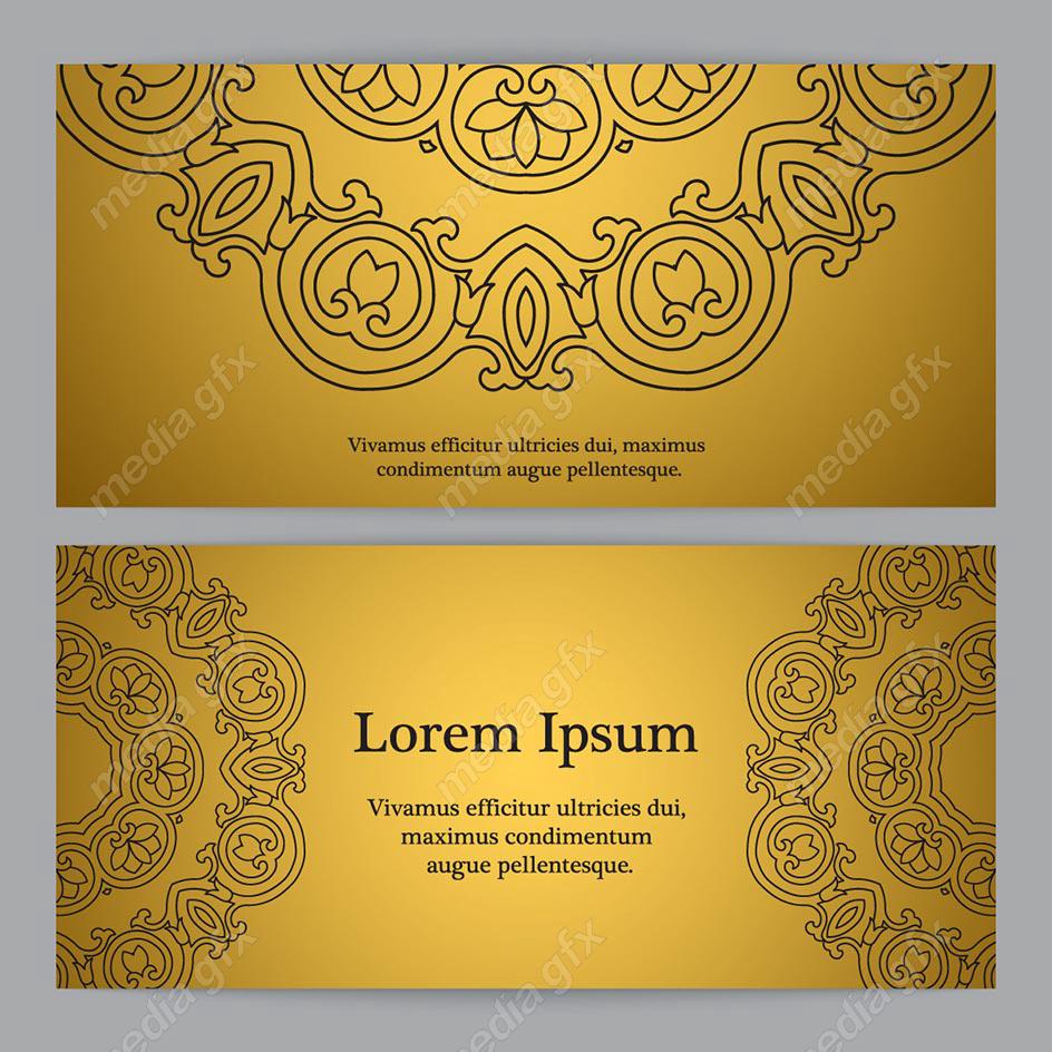 وکتور پس زمینه اسلیمی طلایی MV002238