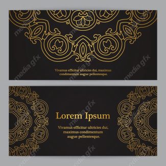 وکتور پس زمینه اسلیمی طلایی MV002239