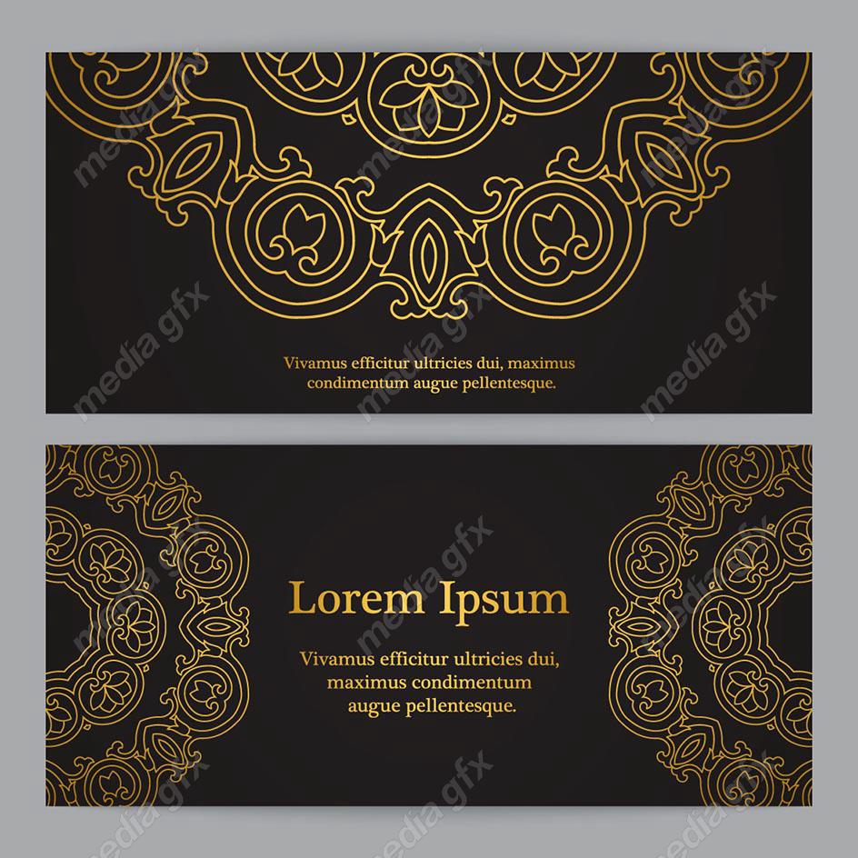 وکتور پس زمینه اسلیمی طلایی MV002239