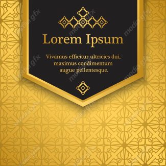 وکتور پس زمینه اسلیمی طلایی MV002242