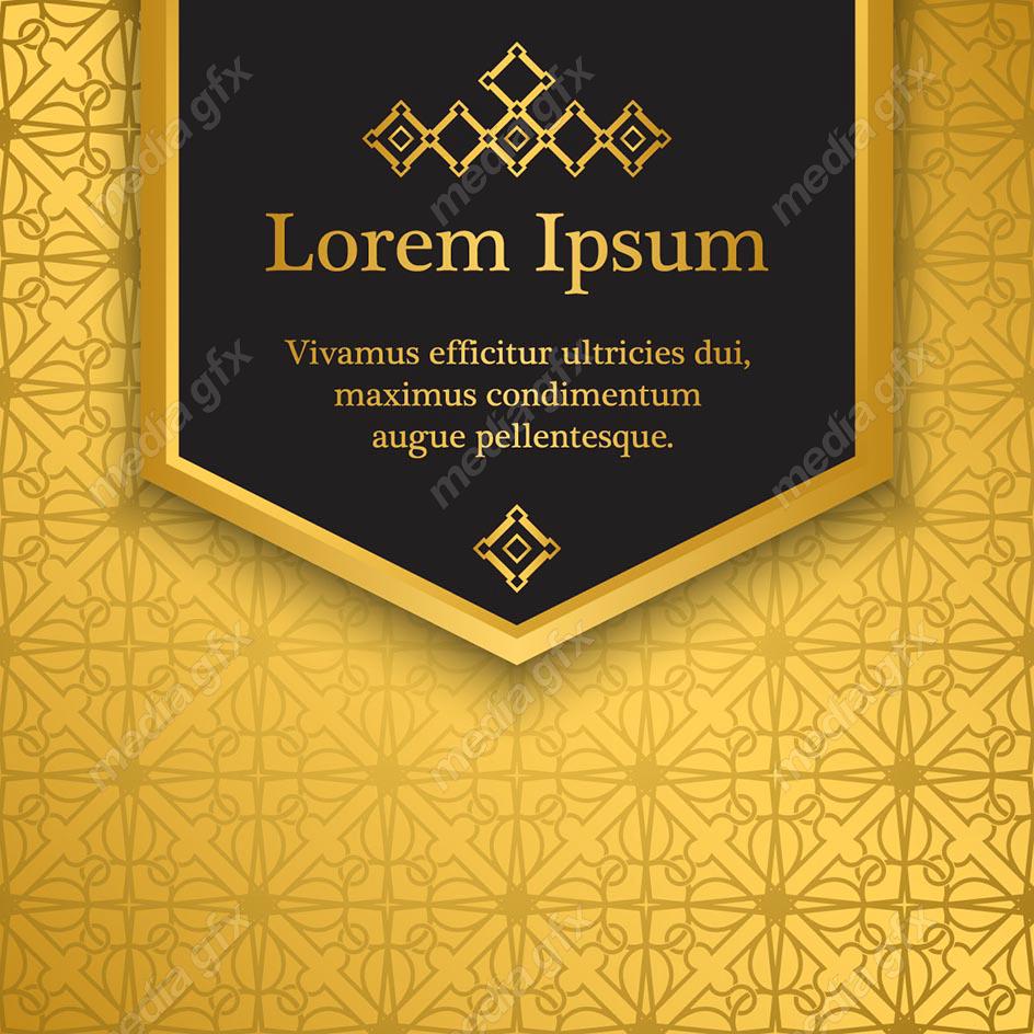 وکتور پس زمینه اسلیمی طلایی MV002242