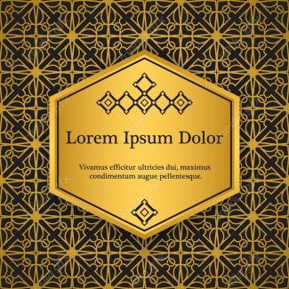 وکتور پس زمینه اسلیمی طلایی MV002243