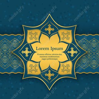 وکتور پس زمینه اسلیمی طلایی MV002247