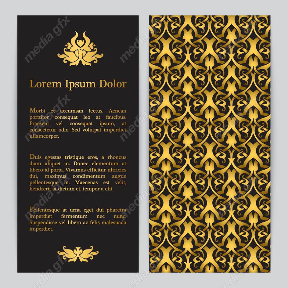 وکتور پس زمینه اسلیمی طلایی MV002250