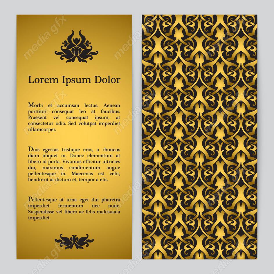 وکتور پس زمینه اسلیمی طلایی MV002251