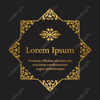 وکتور پس زمینه اسلیمی طلایی MV002252