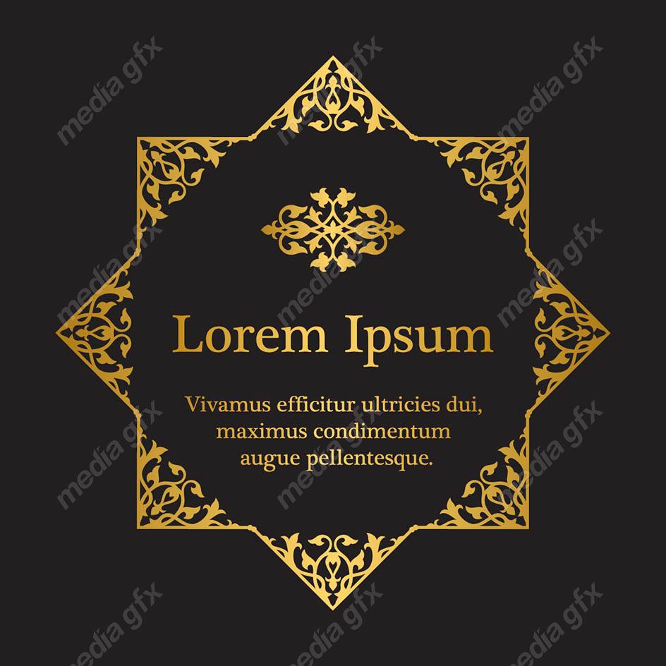 وکتور پس زمینه اسلیمی طلایی MV002252