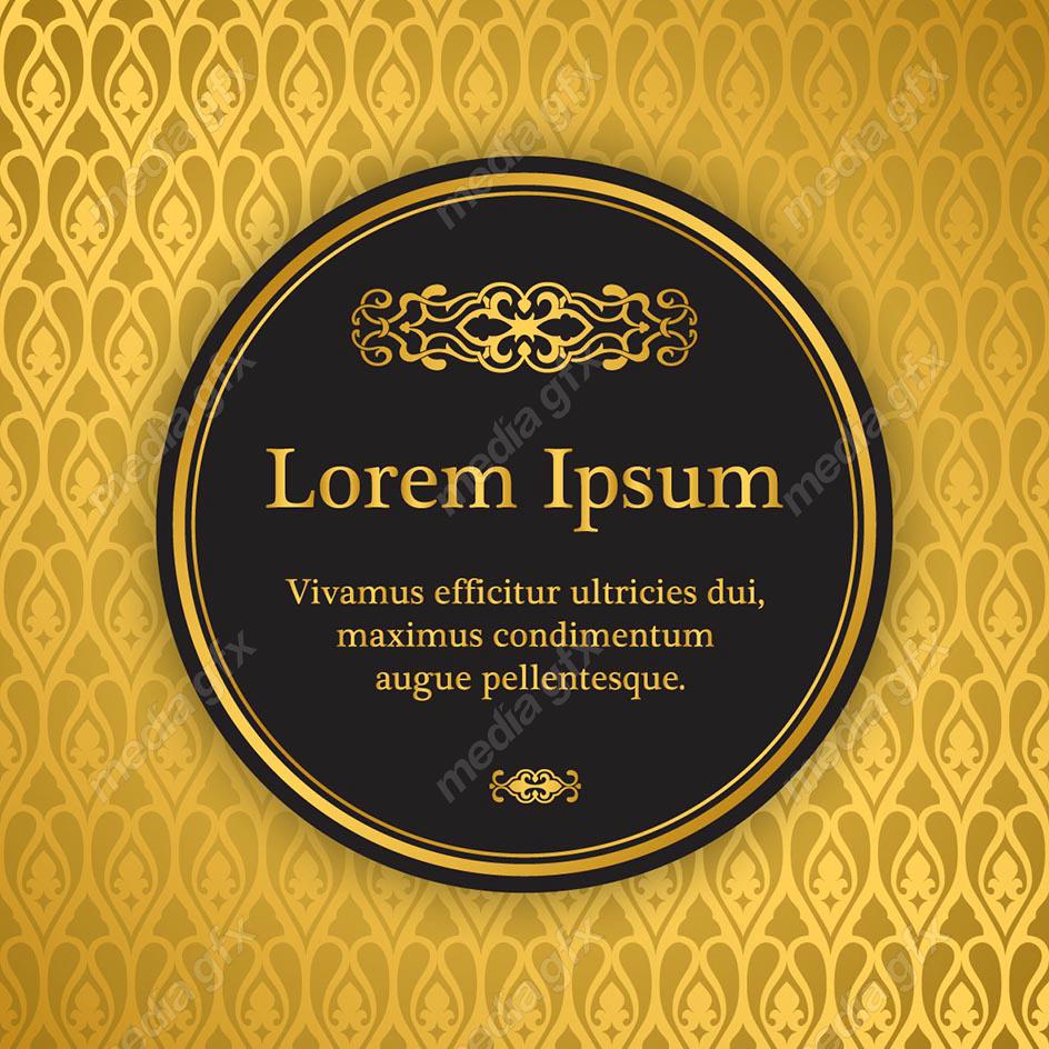 وکتور پس زمینه اسلیمی طلایی MV002253