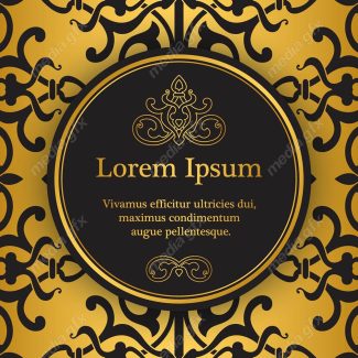 وکتور پس زمینه اسلیمی طلایی MV002254