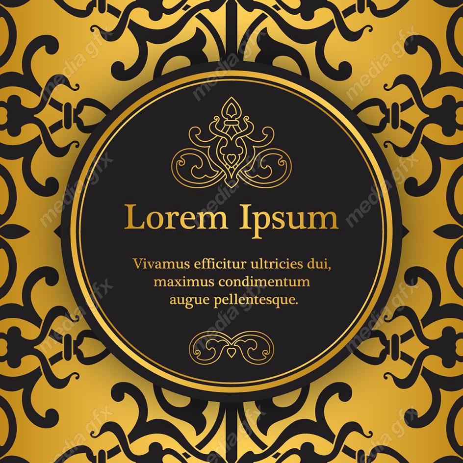 وکتور پس زمینه اسلیمی طلایی MV002254