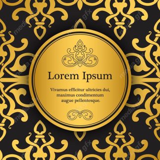 وکتور پس زمینه اسلیمی طلایی MV002255