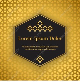 وکتور پس زمینه اسلیمی طلایی MV002257