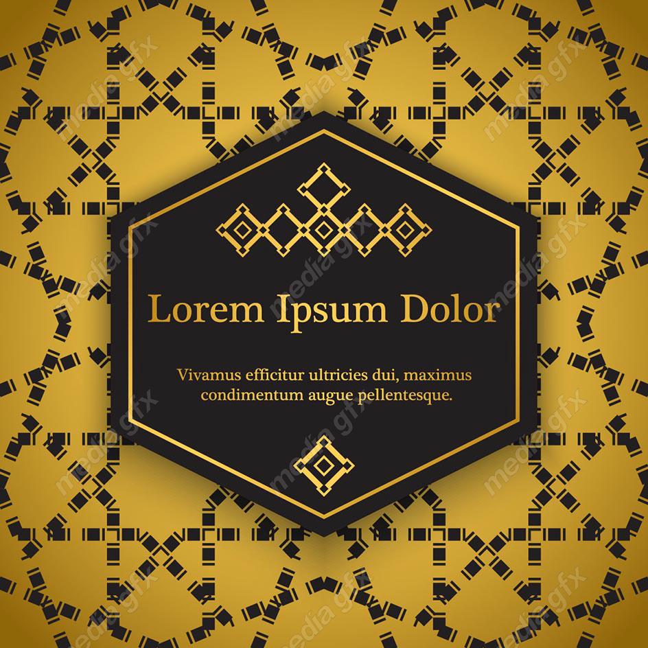 وکتور پس زمینه اسلیمی طلایی MV002258