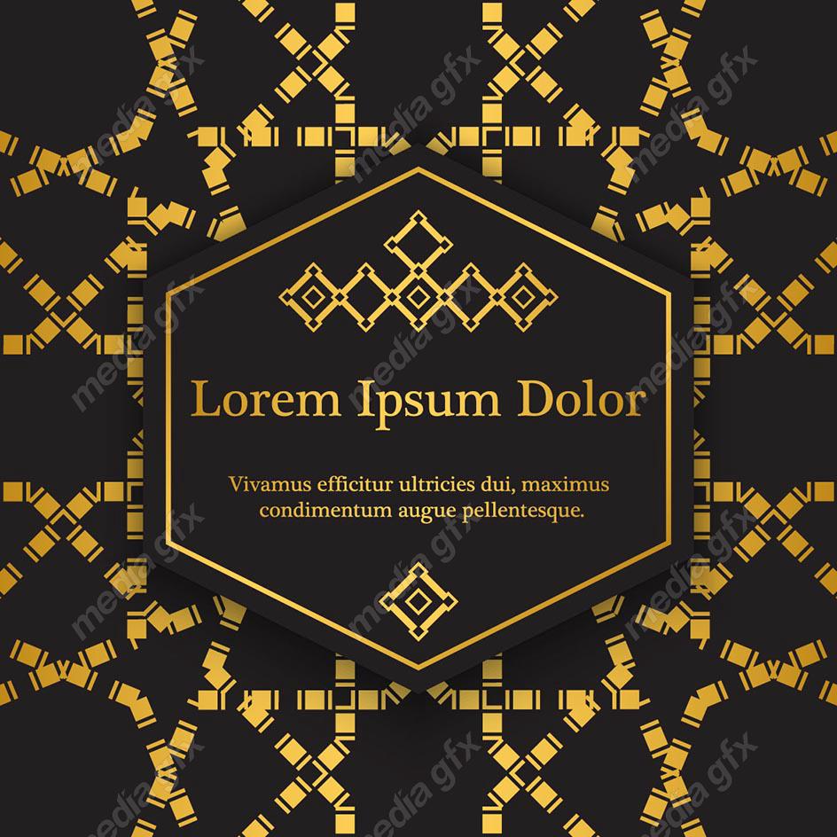 وکتور پس زمینه اسلیمی طلایی MV002259