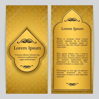 وکتور پس زمینه اسلیمی طلایی MV002260