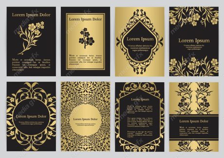 وکتور پس زمینه اسلیمی طلایی MV002262