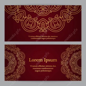 وکتور پس زمینه اسلیمی طلایی MV002264