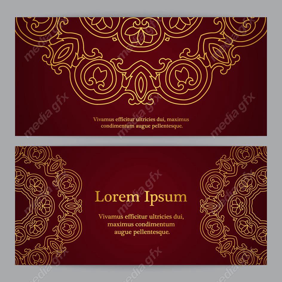 وکتور پس زمینه اسلیمی طلایی MV002264