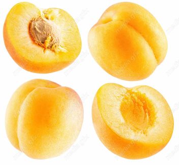 عکس با کیفیت زردآلو پس زمینه سفید MJ002269