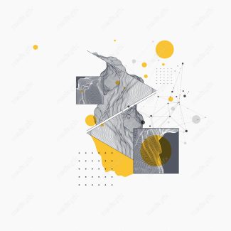 وکتور پس زمینه انتزاعی مدرن زرد و مشکی MV002361