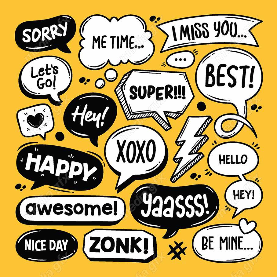 وکتور حباب و ابر گفتگو، دیالوگ باکس و نقل قول MV002377