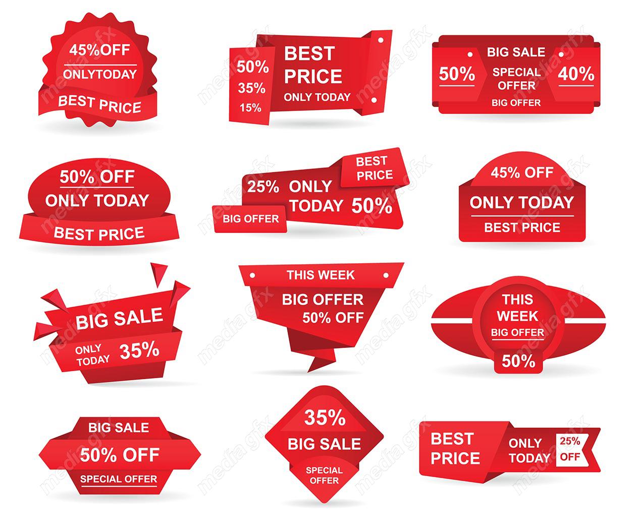 وکتور لیبل تخفیف ویژه شگفت انگیز و فروش ویژه MV002380