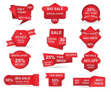 وکتور لیبل تخفیف ویژه شگفت انگیز و فروش ویژه MV002384