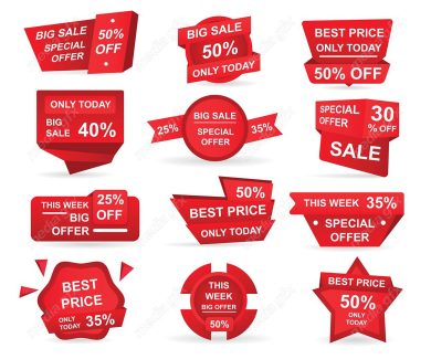 وکتور لیبل تخفیف ویژه شگفت انگیز و فروش ویژه MV002385