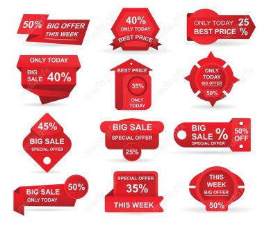 وکتور لیبل تخفیف ویژه شگفت انگیز و فروش ویژه MV002387