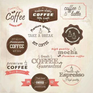 طرح لوگو وکتور قهوه کافی شاپ MV002433