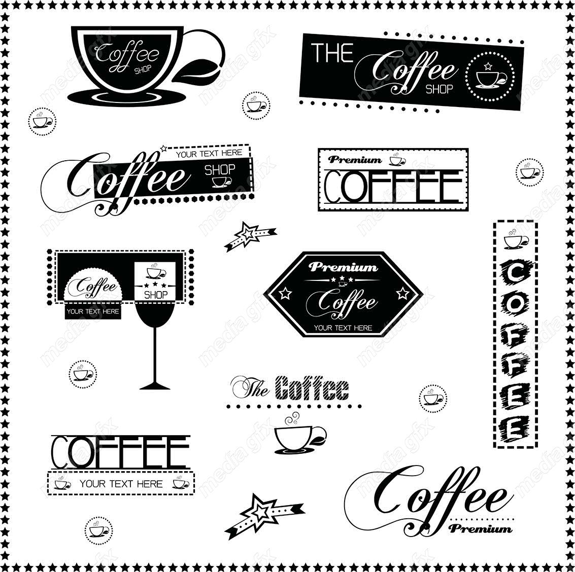 طرح لوگو وکتور قهوه کافی شاپ MV002440