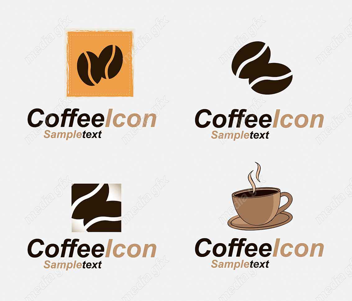 طرح لوگو وکتور قهوه کافی شاپ MV002441