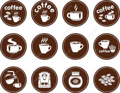 طرح لوگو وکتور قهوه کافی شاپ MV002443