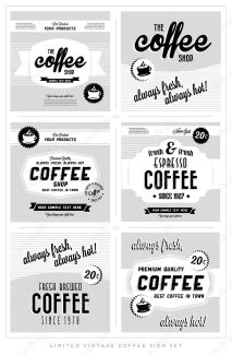 طرح لوگو وکتور قهوه کافی شاپ MV002449