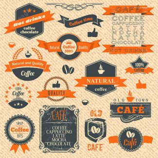 طرح لوگو وکتور قهوه کافی شاپ MV002451