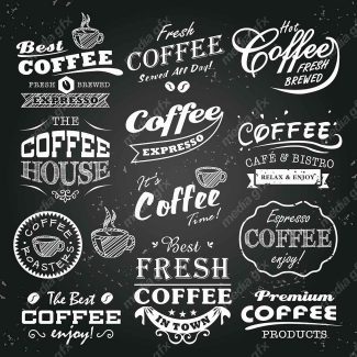 طرح لوگو وکتور قهوه کافی شاپ MV002458