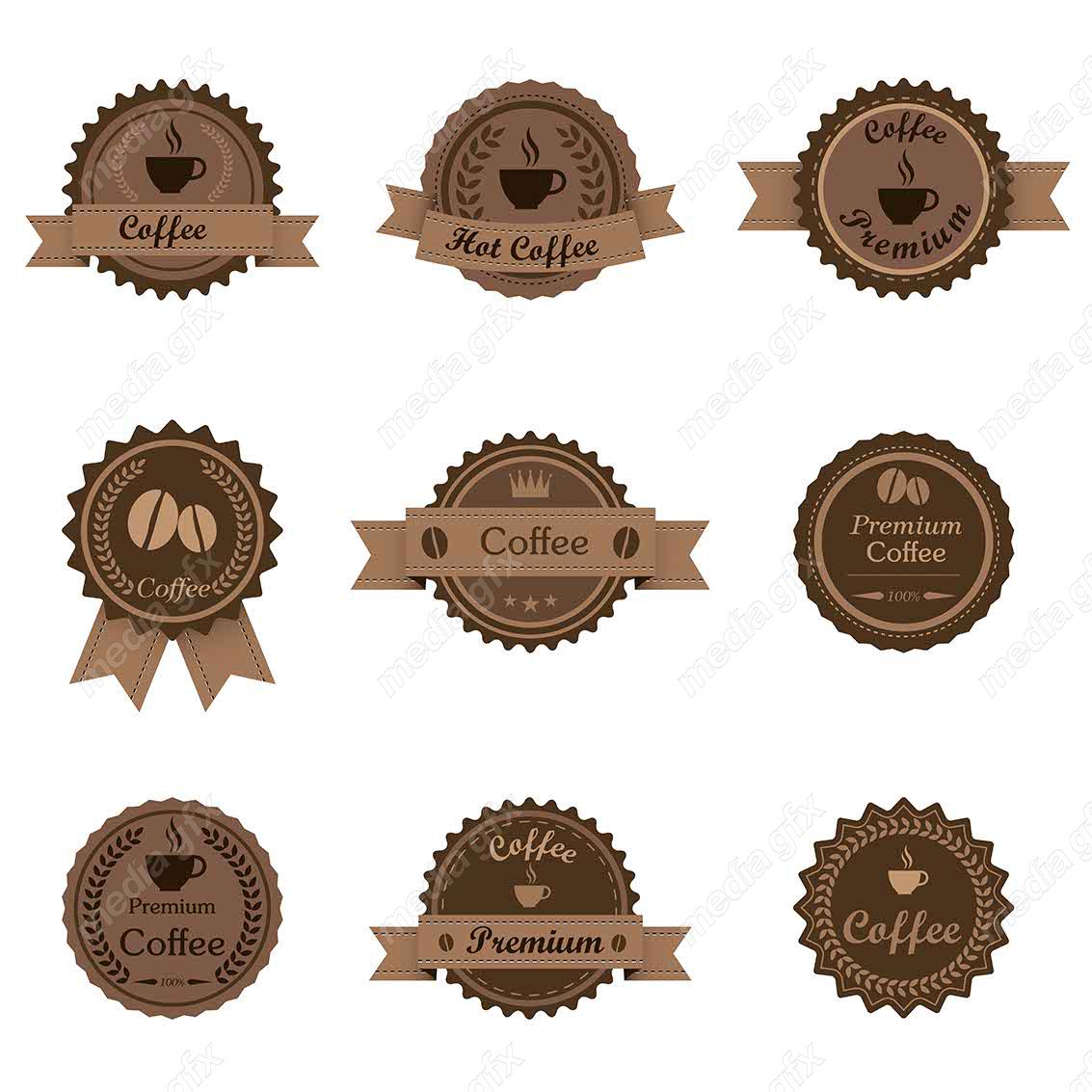 طرح لوگو وکتور قهوه کافی شاپ MV002463