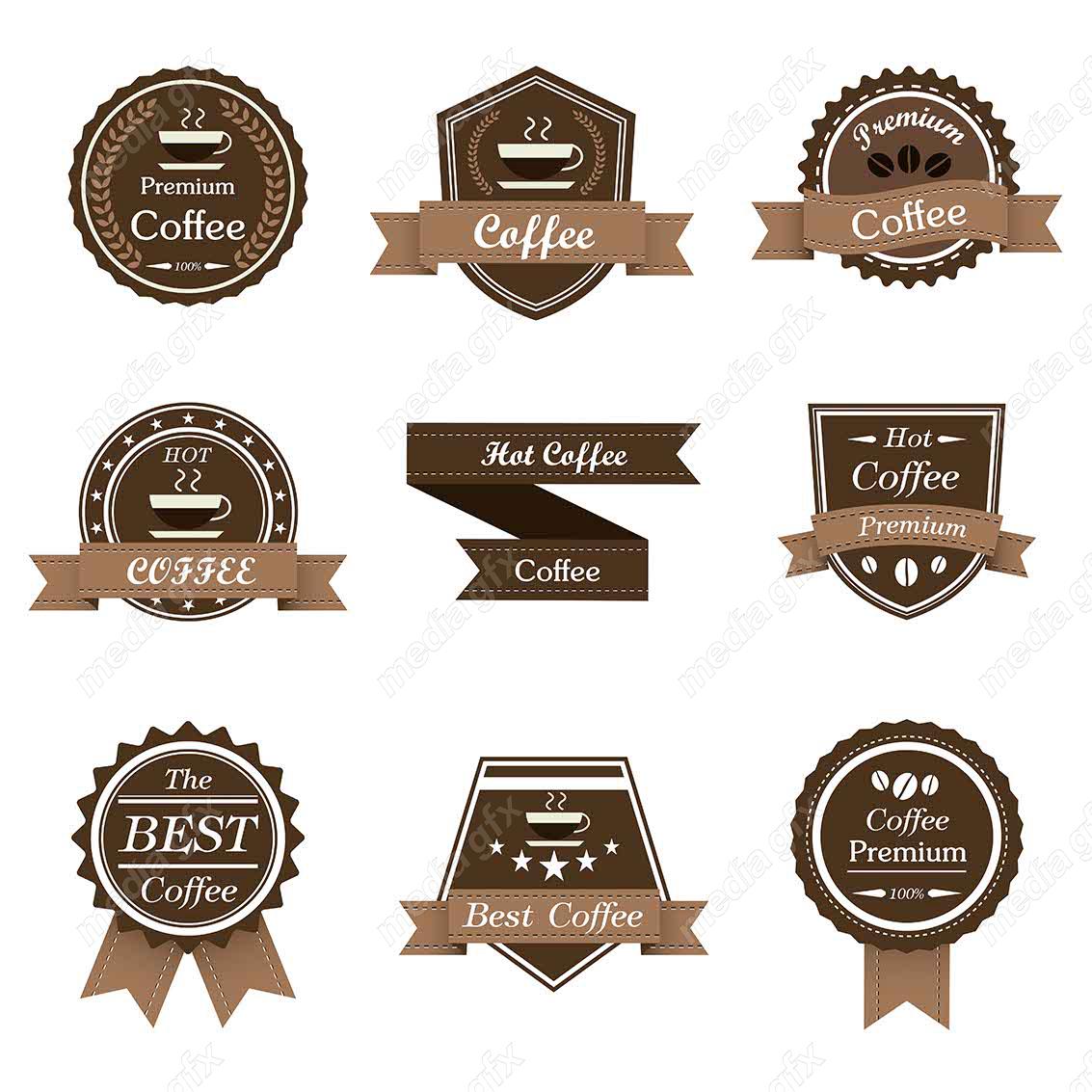 طرح لوگو وکتور قهوه کافی شاپ MV002464