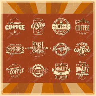 طرح لوگو وکتور قهوه کافی شاپ MV002465