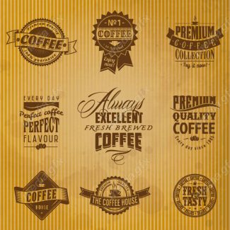 طرح لوگو وکتور قهوه کافی شاپ MV002466